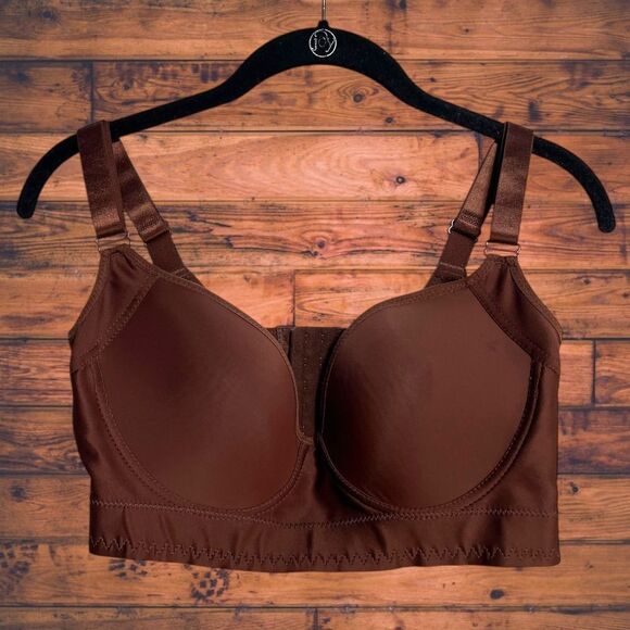 5 for $25🔥36C Brown Deep V Bra - Picture 1 of 7